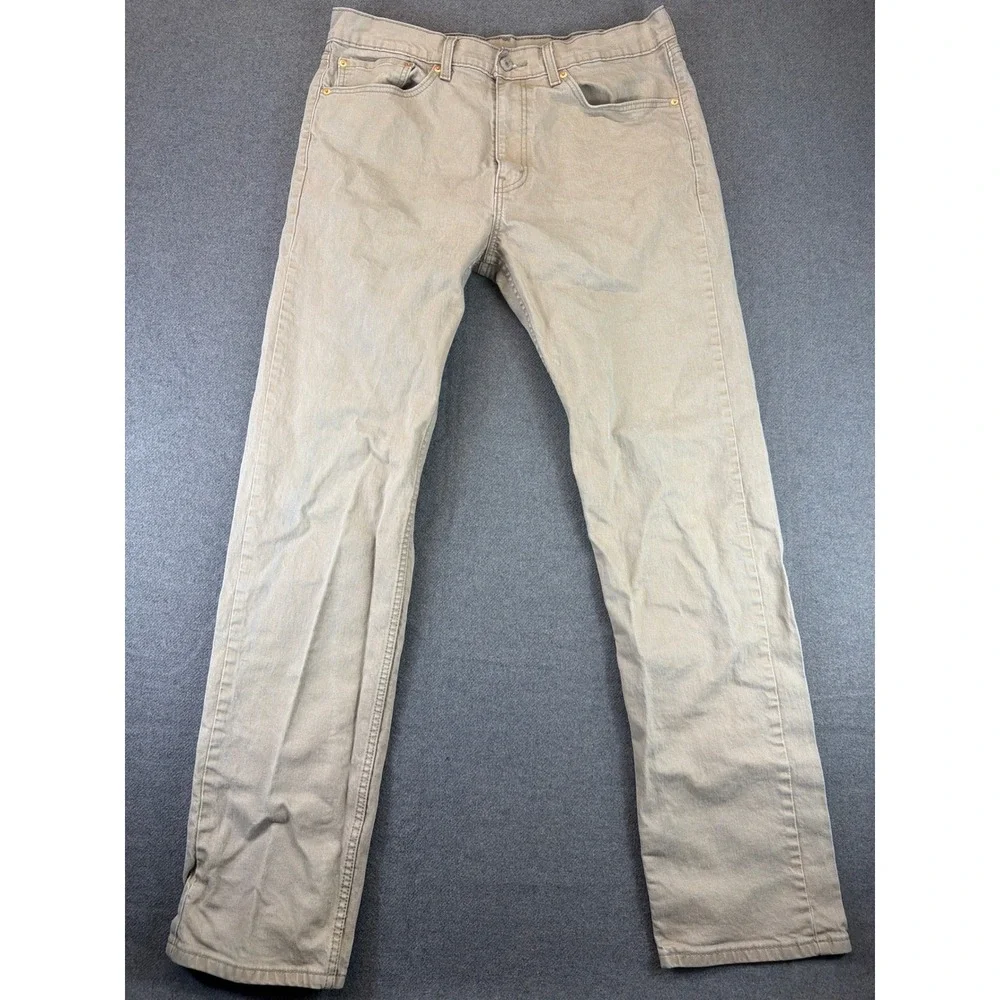 Levi's 505 Regular Fit Jeans Mens‎ 36x34 Tan Khaki Straight Leg Denim Pants